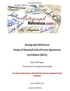 Autograph  Reference.com  Study of Baseball Hall of Fame Signatures: Volume 1
