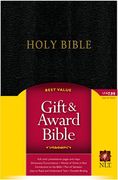 holy bible,new living translation, gift & award bible, black, imitation leather