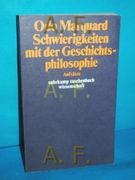 Schwierigkeiten mit der Geschichtsphilosophie: Aufsätze (Suhrkamp-Taschenbuch Wissenschaft 394) (en Alemán)