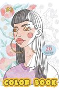 Color Book - portrait -cartoon style- 20 pages (en Inglés)