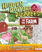 Hidden Picture Puzzles on the Farm: 50 Seek-And-Find Puzzles to Solve and Color (Happy fox Books) (en Inglés)