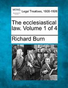 the ecclesiastical law. volume 1 of 4 (en Inglés)