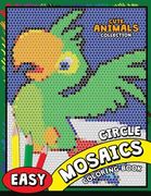 Circle Mosaics Coloring Book: Cute Animals Coloring Pages Color by Number Puzzle (en Inglés)