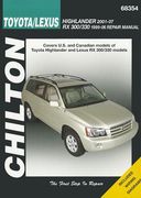 Chilton Toyota/Lexus Highlander 2001-07 RX 300/330 1996-06 Repair Manual (en Inglés)
