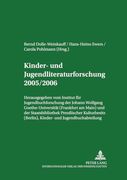 Kinder- und Jugendliteraturforschung 2005 (en Alemán)