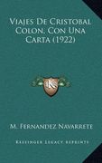 Viajes de Cristobal Colon, con una Carta (1922)