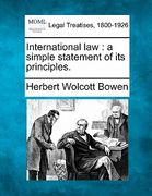 international law: a simple statement of its principles. (en Inglés)
