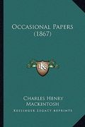 occasional papers (1867) (en Inglés)