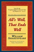 all's well, that ends well: applause first folio editions (en Inglés)