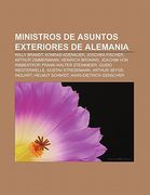 ministros de asuntos exteriores de alemania: willy brandt, konrad adenauer, joschka fischer, arthur zimmermann, heinrich br ning