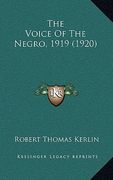 the voice of the negro, 1919 (1920) (en Inglés)