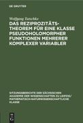 Das Reziprozitätstheorem für Eine Klasse Pseudoholomorpher Funktionen Mehrerer Komplexer Variabler (en Alemán)