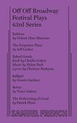 Off off Broadway Festival Plays, 43Rd Series [Soft Cover ] 