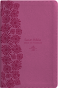 Biblia de Promesas, RVR-1960, Letra grande, Tamaño manual, Piel especial, Floral fucsia // Spanish Promise Bible RVR 1960, Large print, Manual / Leathersoft, Fuchia floral