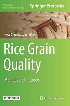 portada Rice Grain Quality: Methods and Protocols (Methods in Molecular Biology) (in English)