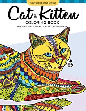 portada Cat and Kitten Coloring Book: A Pet coloring book for cat lover. An Adult coloring book