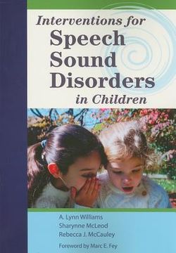 interventions for speech sound disorders in children (en Inglés)