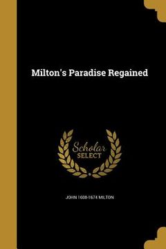 portada Milton's Paradise Regained (en Inglés)