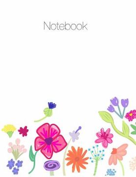 portada Notebook, Large, 8.5 X 11, Ruled + Grid Notes, Floral Cover Theme (en Inglés)