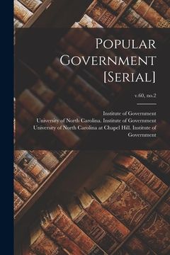 portada Popular Government [serial]; v.60, no.2 (en Inglés)