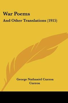 portada war poems: and other translations (1915) (en Inglés)