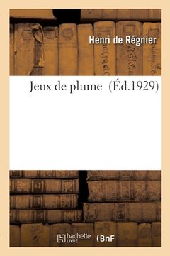 portada Jeux de Plume (en Francés)