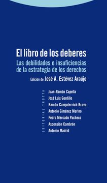 portada El Libro de los Deberes: Las Debilidades e Insuficiencias de la Estrategia de los Derechos (in Spanish)