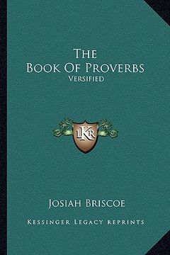 portada the book of proverbs: versified (in English)