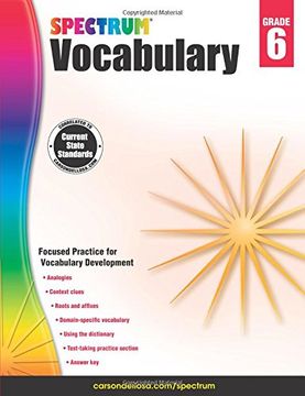 portada Spectrum Vocabulary, Grade 6