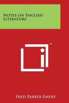 portada Notes on English Literature (en Inglés)