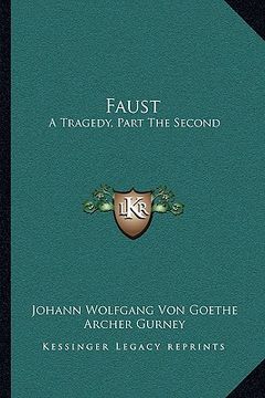 portada faust: a tragedy, part the second (in English)