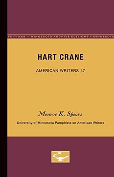 portada Hart Crane - American Writers 47: University of Minnesota Pamphlets on American Writers (University of Minnesota Pamphlets on American Writers (Paperback)) (en Inglés)