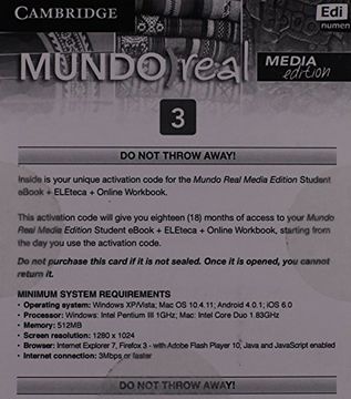 portada Mundo real media edition level 3  for student plus eleteca access and online workbook activation card (spanish edition)