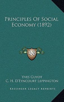portada principles of social economy (1892)