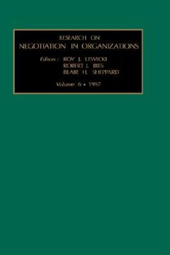 portada research on negotiation in organizations: vol 6