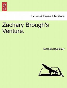 portada zachary brough's venture.
