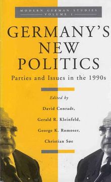 portada Germany's new Politics: Parties and Issues in the 1990S (Modern German Studies, 1) 