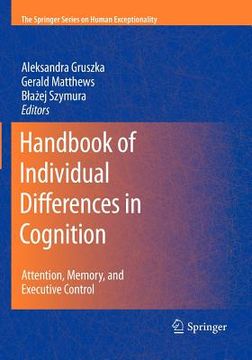 portada handbook of individual differences in cognition: attention, memory, and executive control (en Inglés)