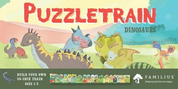 portada Puzzletrain: Dinosaurs 26-Piece Puzzle (en Inglés)
