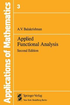 portada Applied Functional Analysis: A (en Inglés)