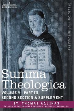 portada summa theologica, volume 5 (part iii, second section & supplement) (en Inglés)