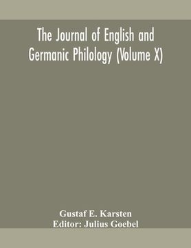 portada The Journal of English and Germanic philology (Volume X)