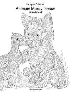 portada Livro para Colorir de Animais Maravilhosos para Adultos 2 (in Portuguese)