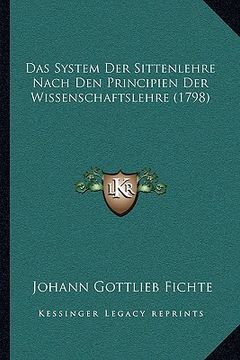 portada Das System Der Sittenlehre Nach Den Principien Der Wissenschaftslehre (1798) (in German)