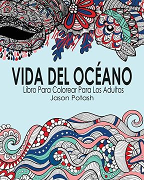 portada Vida del Océano Libro Para Colorear Para los Adultos
