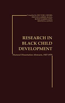 portada Research in Black Child Development: Doctoral Disseration Abstracts, 1927-1979 (en Inglés)