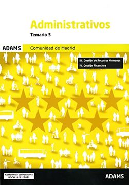 portada Temario 3 Administrativos de la Comunidad de Madrid