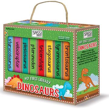 portada Dinosaurs. My First Library. Ediz. Illustrata (Sassi Junior) (en Francés)