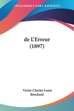 portada de L'Erreur (1897) (in French)