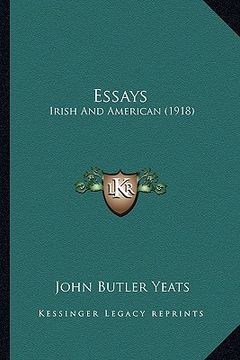 portada essays: irish and american (1918) (en Inglés)
